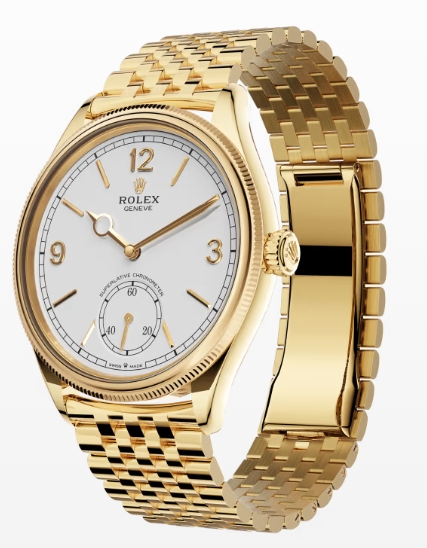 Rolex 1908 39 mm, 18 ct yellow gold, polished finish Reference 52508